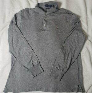 Polo Ralf Lauren Long Sleeve Shirt Classic Fit M Horse Ruby Golf